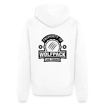 property_of_wolfpack_1_f1 - Veste à capuche bio Premium Unisexe - blanc - Dos - Thijin (182cm)
