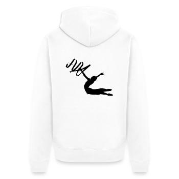 Rhythmische Gymnastik 3 - Unisex Premium Bio Zip Hoodie - Weiß - Hinten - Thijin (182cm)
