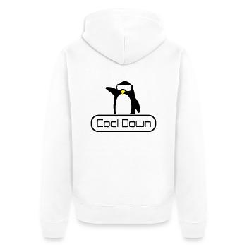 cool down - Veste à capuche bio Premium Unisexe - blanc - Dos - Thijin (182cm)