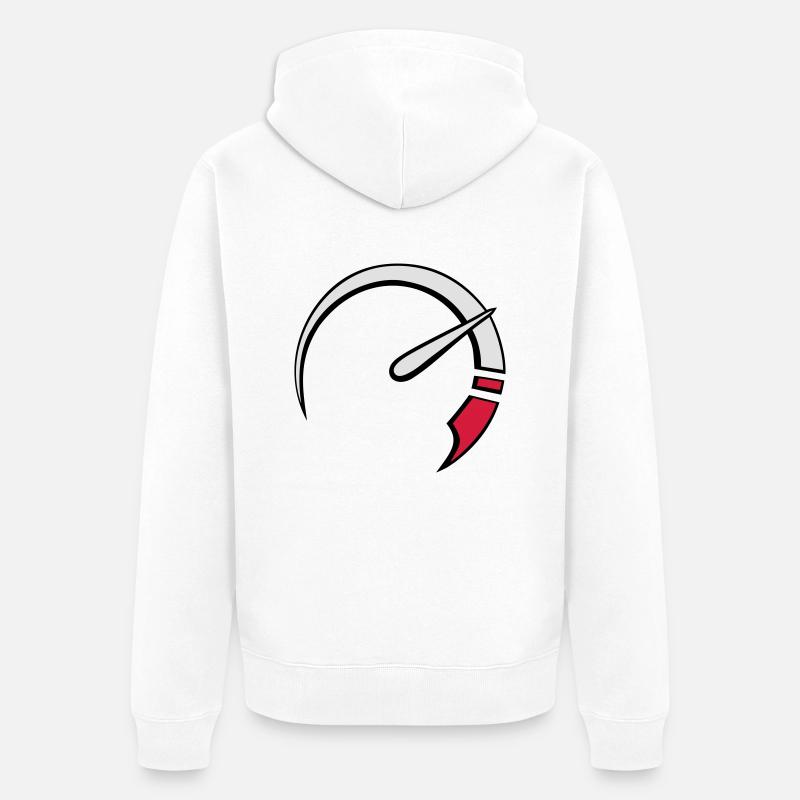 tacho3c - Unisex Premium Bio Zip Hoodie - Weiß