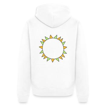 bunte girlande kreis ring rund rahmen party dekora - Unisex Premium Bio Zip Hoodie - Weiß - Hinten - Thijin (182cm)