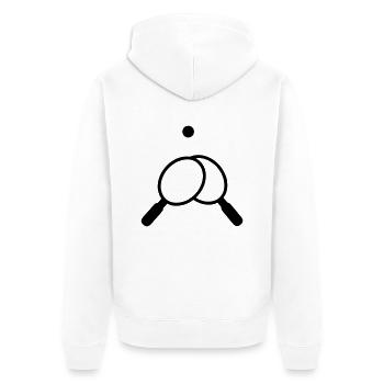 Raquettes de tennis de table - Veste à capuche bio Premium Unisexe - blanc - Dos - Thijin (182cm)