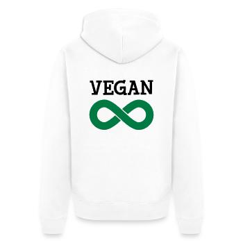 Vegan (Infinity Symbol) - Veste à capuche bio Premium Unisexe - blanc - Dos - Thijin (182cm)