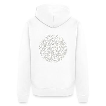 Pi mathematics gift math spiral circle irrational - Unisex Premium Bio Zip Hoodie - Weiß - Hinten - Thijin (182cm)