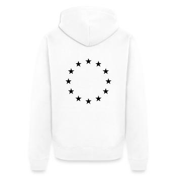 Les étoiles de l’Europe - Veste à capuche bio Premium Unisexe - blanc - Dos - Thijin (182cm)