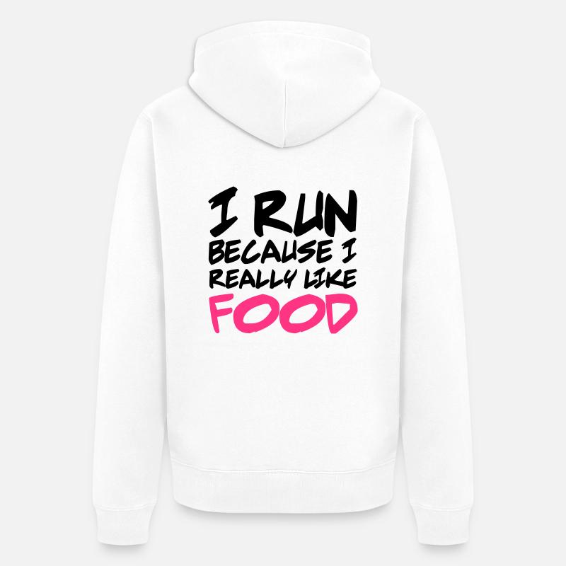 Run - Veste à capuche bio Premium Unisexe - blanc
