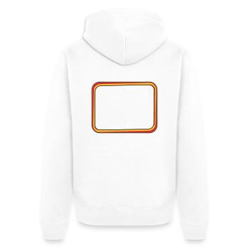 text frame fire - Unisex Premium Organic Zip Hoodie - white - Back - Thijin (182cm)