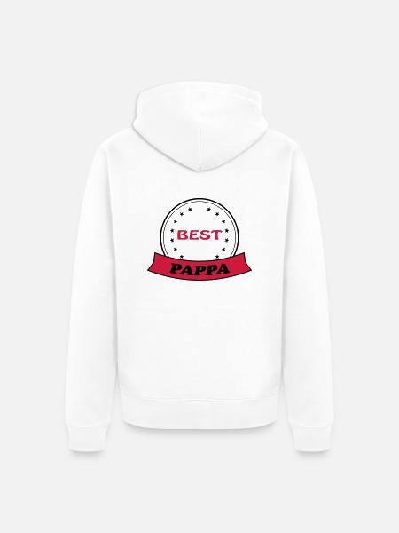 Best pappa 111 - Unisex Premium Organic Zip Hoodie - white