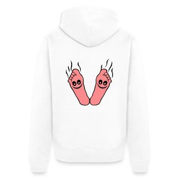 fussgeruch rauch stinken - Veste à capuche bio Premium Unisexe - blanc - Dos - Thijin (182cm)