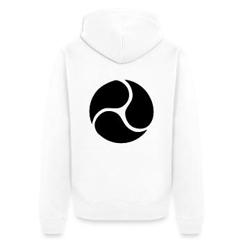 Greek Archaic Circle Form - Unisex Premium Bio Zip Hoodie - Weiß - Hinten - Thijin (182cm)