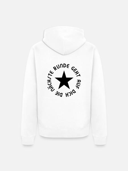 Nächste Runde - Unisex Premium Bio Zip Hoodie - Weiß