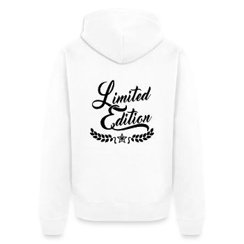 Limited Edition - Unisex Premium Organic Zip Hoodie - white - Back - Thijin (182cm)