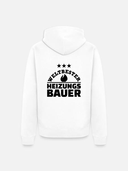 Heizungsbauer - Unisex Premium Bio Zip Hoodie - Weiß