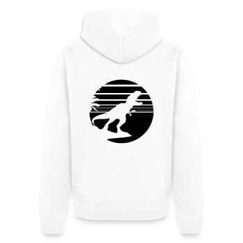 circle island holiday palms beach park silhouette - Unisex Premium Organic Zip Hoodie - white - Back - Thijin (182cm)