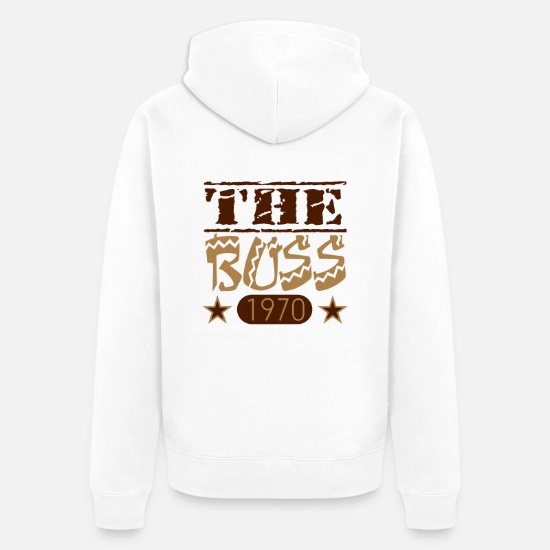 The Boss 1970 05 - Veste à capuche bio Premium Unisexe - blanc