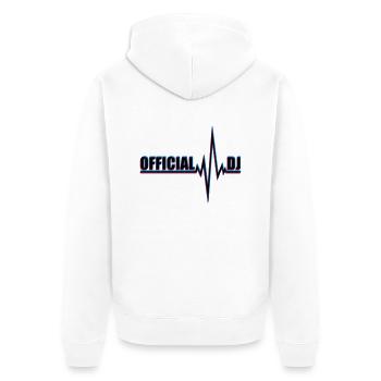 DJ officiel de Puls - Veste à capuche bio Premium Unisexe - blanc - Dos - Thijin (182cm)
