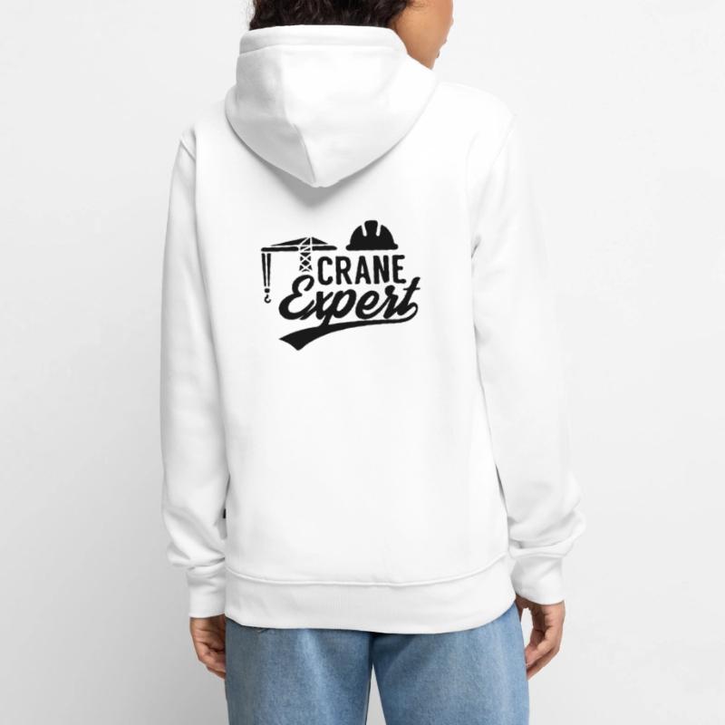 Crane Expert Crane Operator Crane Operator Cranes Unisex Premium Organic Zip Hoodie
