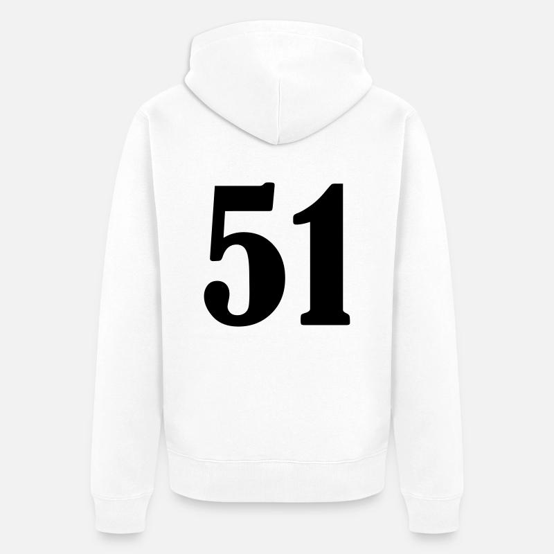 51 - Veste à capuche bio Premium Unisexe - blanc