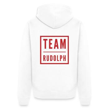 TEAM RUDOLPH Christmas Merry X-Mas : ) - Unisex Premium Organic Zip Hoodie - white - Back - Thijin (182cm)
