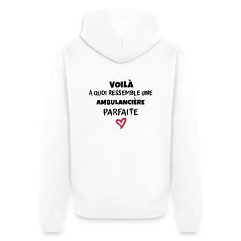 voilà à quoi ressemble une ambulancière parfaite - Veste à capuche bio Premium Unisexe - blanc - Dos - Thijin (182cm)