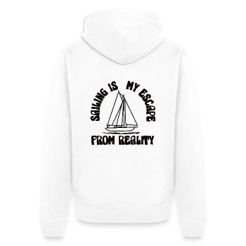 Sailing Sailing Ship Sailboat Sailing Sports Sailors - Unisex Premium Organic Zip Hoodie - white - Back - Thijin (182cm)