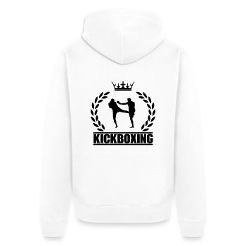 Kickboxing - Veste à capuche bio Premium Unisexe - blanc - Dos - Thijin (182cm)