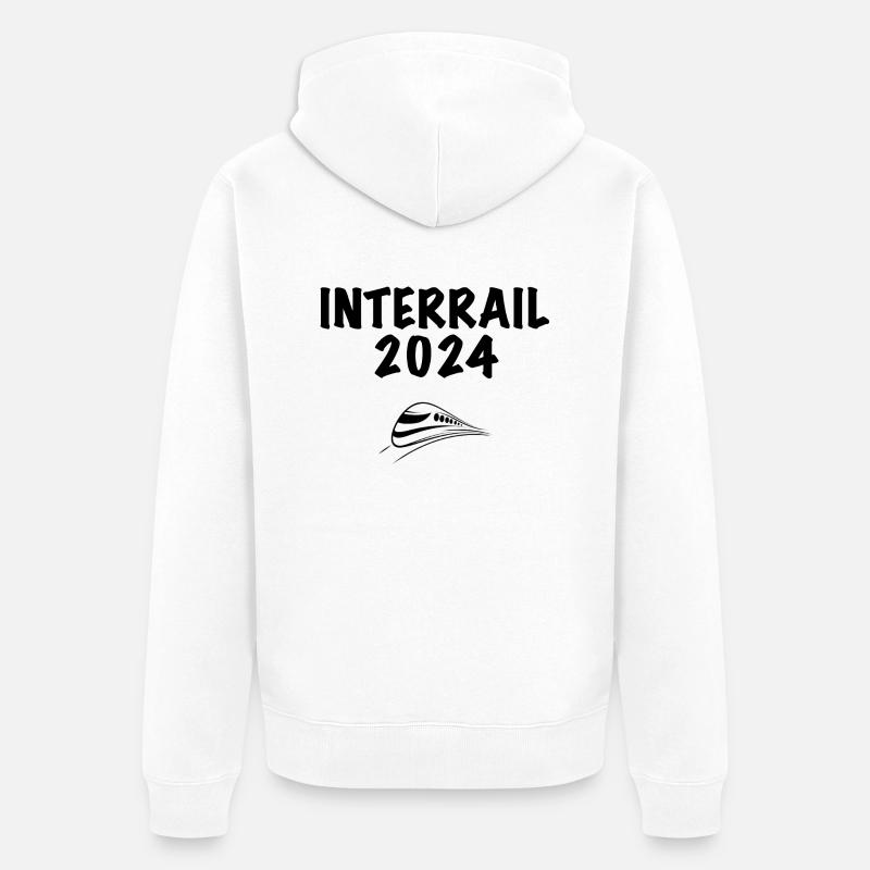 Interrail 24 - Veste à capuche bio Premium Unisexe - blanc