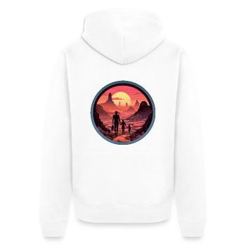 Voyage magique - Veste à capuche bio Premium Unisexe - blanc - Dos - Thijin (182cm)