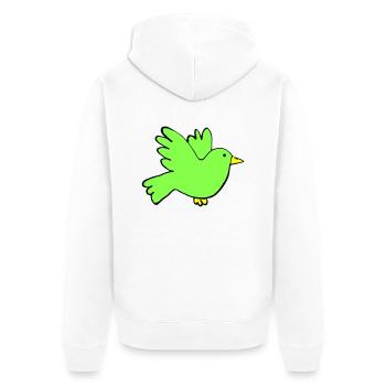 Couleurs des oiseaux - Veste à capuche bio Premium Unisexe - blanc - Dos - Thijin (182cm)