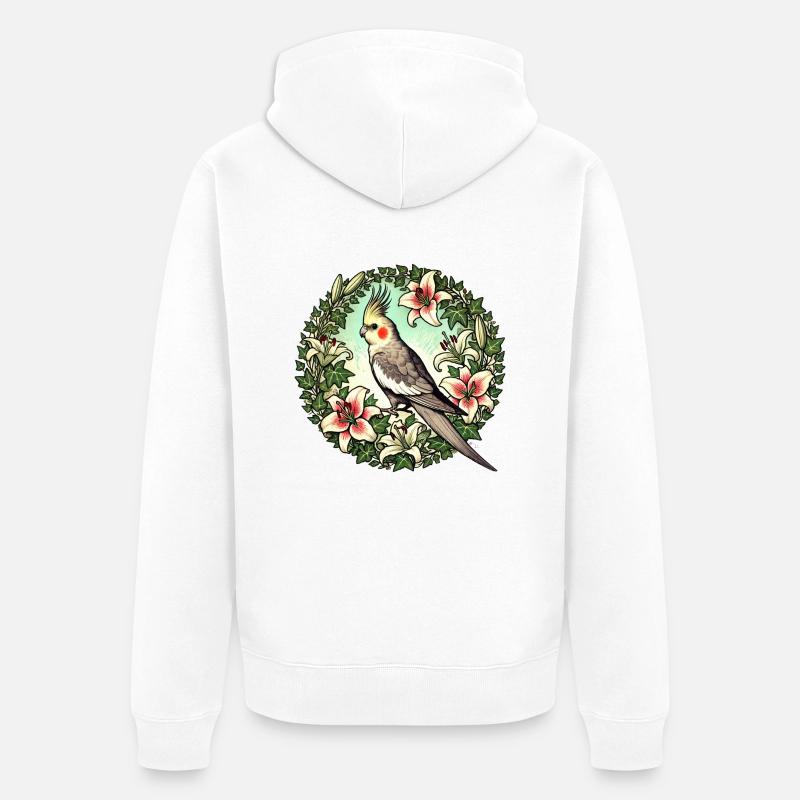 Calopsitte - Veste à capuche bio Premium Unisexe - blanc