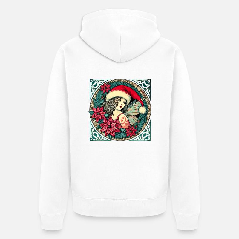 Fée de Noël - Veste à capuche bio Premium Unisexe - blanc