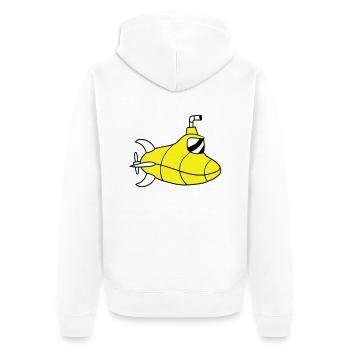 U-Boot Unterseeboot Tauchgang Tauchboot Kapitän - Unisex Premium Bio Zip Hoodie - Weiß - Hinten - Thijin (182cm)