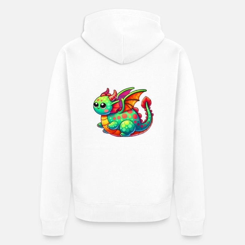 Bande dessinée Dragon - Veste à capuche bio Premium Unisexe - blanc