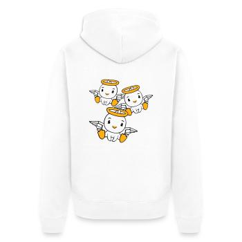 3 Ducks Angel Friends Halo Holy Team - Unisex Premium Organic Zip Hoodie - white - Back - Thijin (182cm)