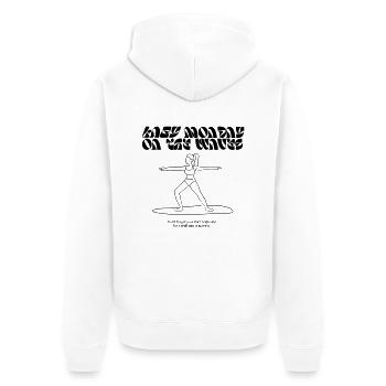 Lundi farniente sur la vague / surfeur - Veste à capuche bio Premium Unisexe - blanc - Dos - Thijin (182cm)