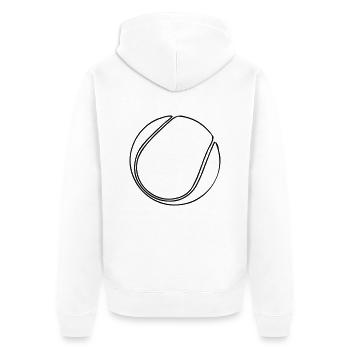 Tennisball - Unisex Premium Bio Zip Hoodie - Weiß - Hinten - Thijin (182cm)