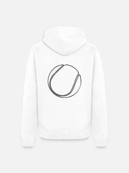 Tennisball - Unisex Premium Bio Zip Hoodie - Weiß