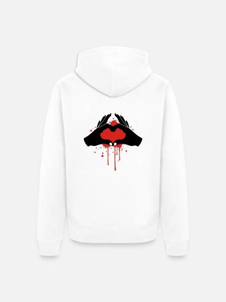 Love Hands - Unisex Premium Bio Zip Hoodie - Weiß