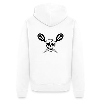 Tête de mort tennis - Veste à capuche bio Premium Unisexe - blanc - Dos - Thijin (182cm)