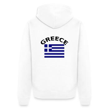 Greece, Greece, flag, flag - Unisex Premium Organic Zip Hoodie - white - Back - Thijin (182cm)
