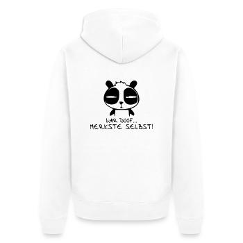 Merkste vous-même! - Veste à capuche bio Premium Unisexe - blanc - Dos - Thijin (182cm)