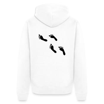 Foot, feet - Unisex Premium Organic Zip Hoodie - white - Back - Thijin (182cm)