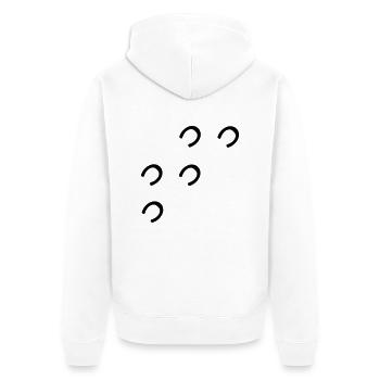 pferd - Unisex Premium Bio Zip Hoodie - Weiß - Hinten - Thijin (182cm)