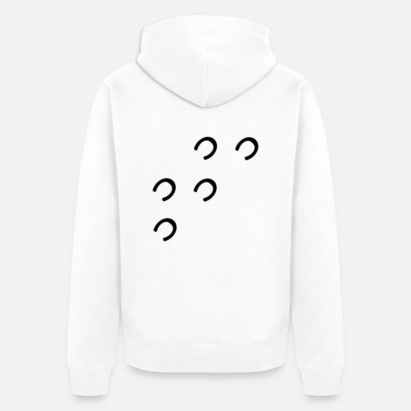 cheval - Veste à capuche bio Premium Unisexe - blanc