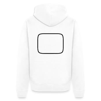 tv_schirm - Unisex Premium Organic Zip Hoodie - white - Back - Thijin (182cm)