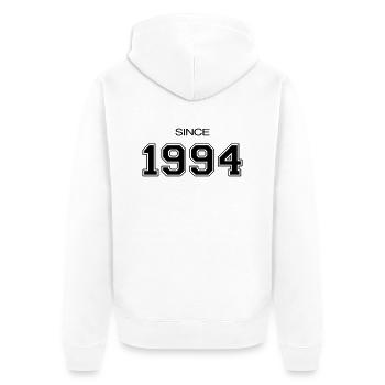 Cadeau d'anniversaire 1994 - Veste à capuche bio Premium Unisexe - blanc - Dos - Thijin (182cm)