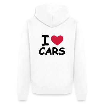 I Love Cars - Veste à capuche bio Premium Unisexe - blanc - Dos - Thijin (182cm)
