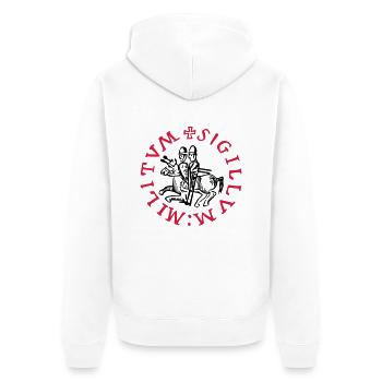 templars knights symbol - Unisex Premium Bio Zip Hoodie - Weiß - Hinten - Thijin (182cm)