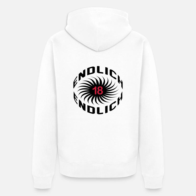 endlich18 - Veste à capuche bio Premium Unisexe - blanc