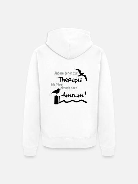 Therapie Amrum - Unisex Premium Bio Zip Hoodie - Weiß